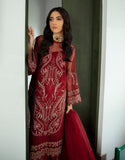Emaan Adeel Luxury Pret Formal Wedding Suit PR-55 SCARLET RED - FaisalFabrics.pk