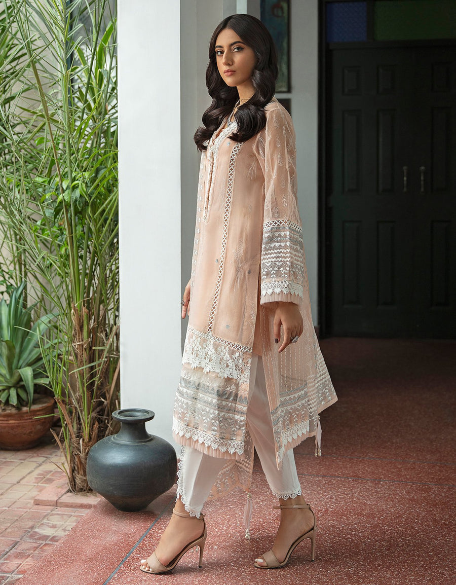 Emaan Adeel Luxury Pret Formal Wedding Suit PR-57 SOFT PEACH - FaisalFabrics.pk