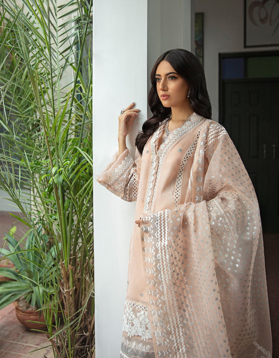 Emaan Adeel Luxury Pret Formal Wedding Suit PR-57 SOFT PEACH - FaisalFabrics.pk