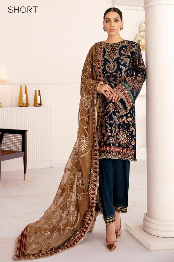 Baroque Chantelle Embroidered Chiffon 3 Piece Suit Precious - FaisalFabrics.pk