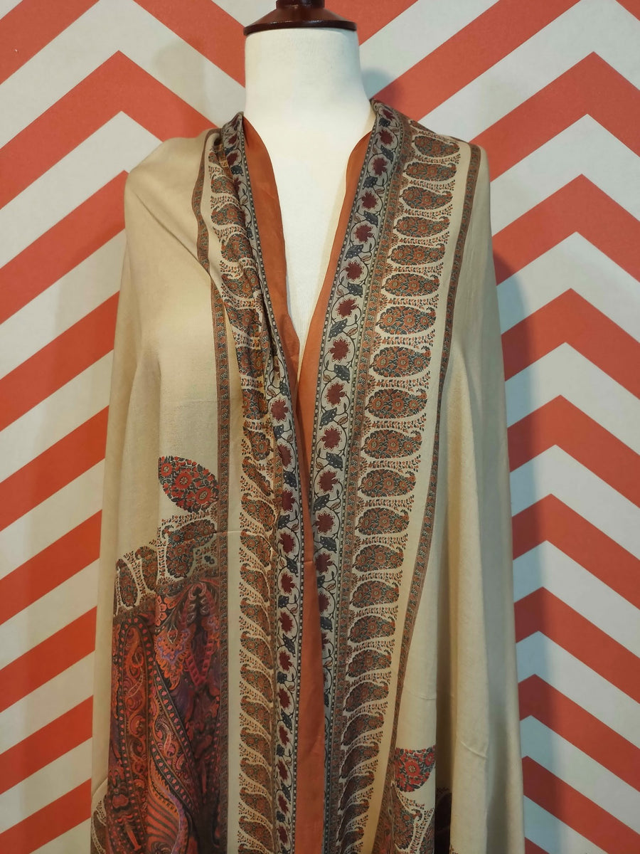 Premium Printed Border Shawl for women Lawn Fabric PSL-02 - FaisalFabrics.pk