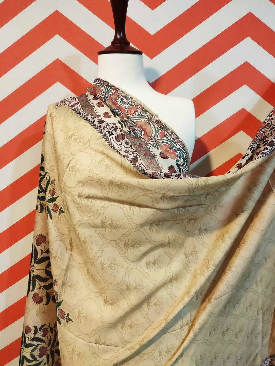 Premium Printed Border Shawl for women Lawn Fabric PSL-05 - FaisalFabrics.pk