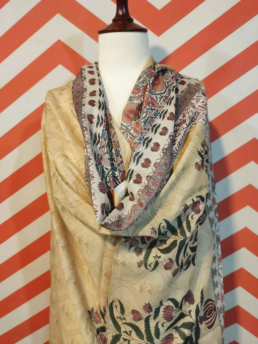 Premium Printed Border Shawl for women Lawn Fabric PSL-05 - FaisalFabrics.pk