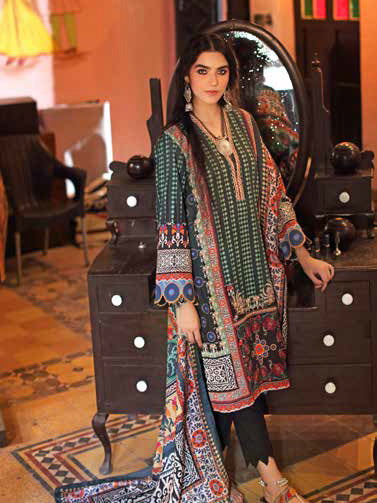 Gul Ahmed Pure Joy of Winter Printed Khaddar 3Pc Suit PVS-12001 A