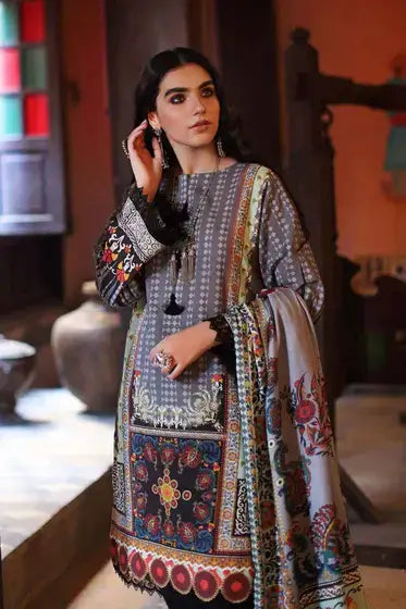 Gul Ahmed Pure Joy of Winter Printed Khaddar 3Pc Suit PVS-12001 B