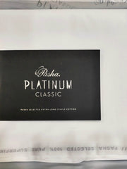 PASHA PLATINUM CLASSIC Egyptian Cotton White Unstitched Suit for Men - FaisalFabrics.pk