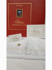 PASHA PREMIUM PLUS Super Fine Egyptian Cotton White Unstitched Suit for Men - FaisalFabrics.pk