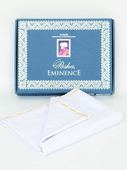 PASHA Eminence Pure Combed Cotton Men’s Shalwar Kameez Pure White - FaisalFabrics.pk