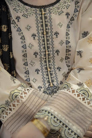Qalamkar QLine II Lawn Embroidered Unstitched 3 Piece Suit EE-01 - FaisalFabrics.pk