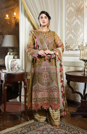 Waresha Rang Reet Unstitched Luxury Formal 3Pc Suit D-05 QAMERI