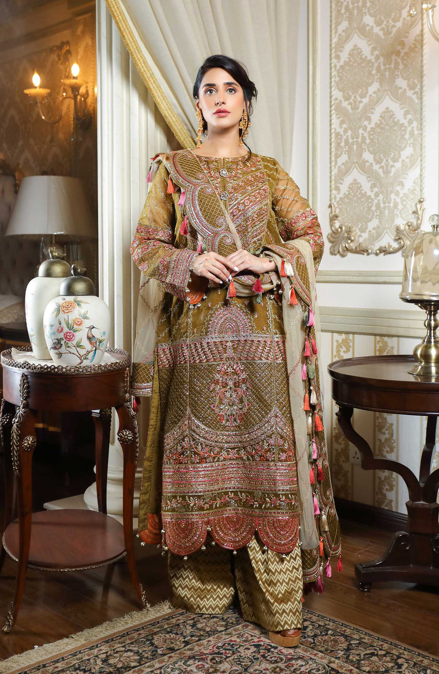 Waresha Rang Reet Unstitched Luxury Formal 3Pc Suit D-05 QAMERI