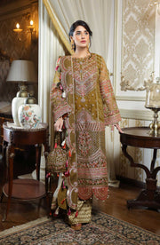 Waresha Rang Reet Unstitched Luxury Formal 3Pc Suit D-05 QAMERI