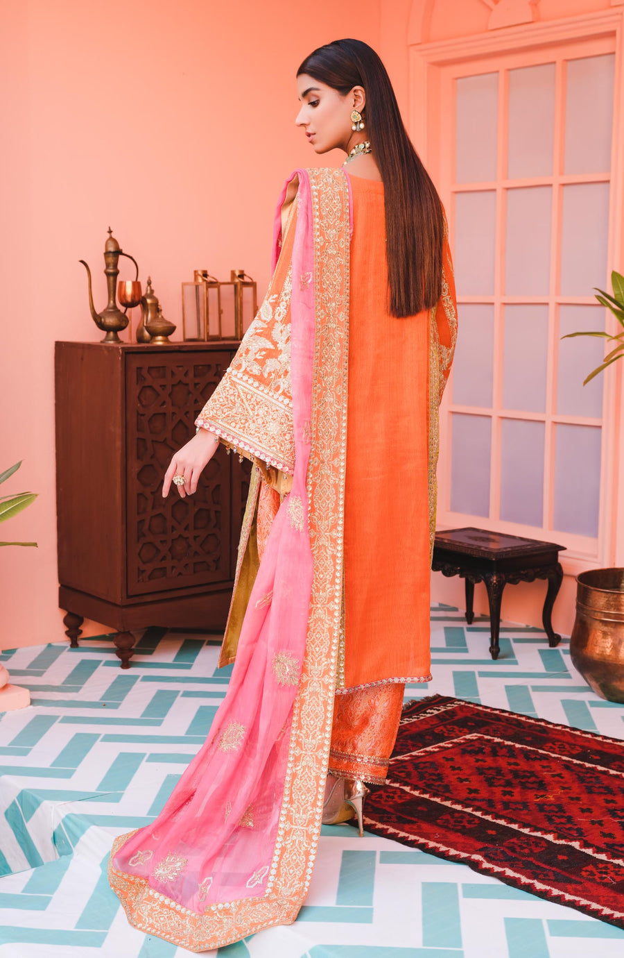 MASHQ Premium Embroidered Formals 3pc Suit QFD-0035 FRUIT CANDY - FaisalFabrics.pk