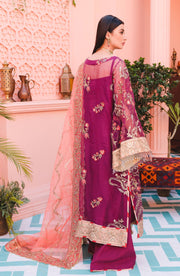 MASHQ Premium Embroidered Formals 3pc Suit QFD-0036 GARDEN OF EDEN - FaisalFabrics.pk