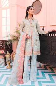 MASHQ Premium Embroidered Formals 3pc Suit QFG-0015 BAROQUE - FaisalFabrics.pk