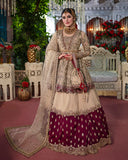 Maria Osama Khan Qubool Hai Unstitched Wedding Suit QH-08 SURKHAB