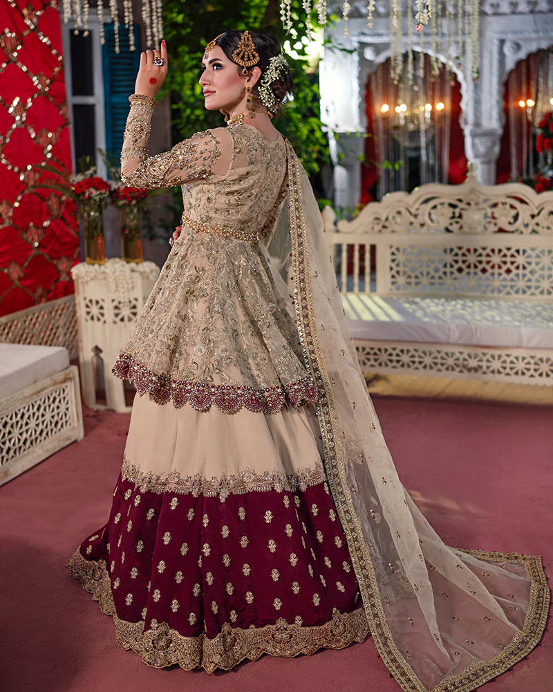 Peach Peplum Dress 263 – Pakistan Bridal Dresses
