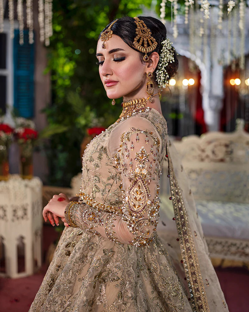 Buy Beige and Gold Wedding Lehenga choli and Sharara -2-in-1-suit in UK,  USA and Canada