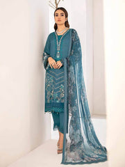 Ramsha Reet Fall Winter Embroidered Linen Unstitched 3pc Suit R-201 - FaisalFabrics.pk