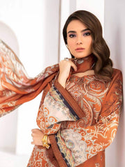 Ramsha Reet Fall Winter Embroidered Linen Unstitched 3pc Suit R-204 - FaisalFabrics.pk