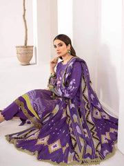 Ramsha Reet Fall Winter Embroidered Linen Unstitched 3pc Suit R-205 - FaisalFabrics.pk