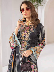 Ramsha Reet Fall Winter Embroidered Linen Unstitched 3pc Suit R-206 - FaisalFabrics.pk