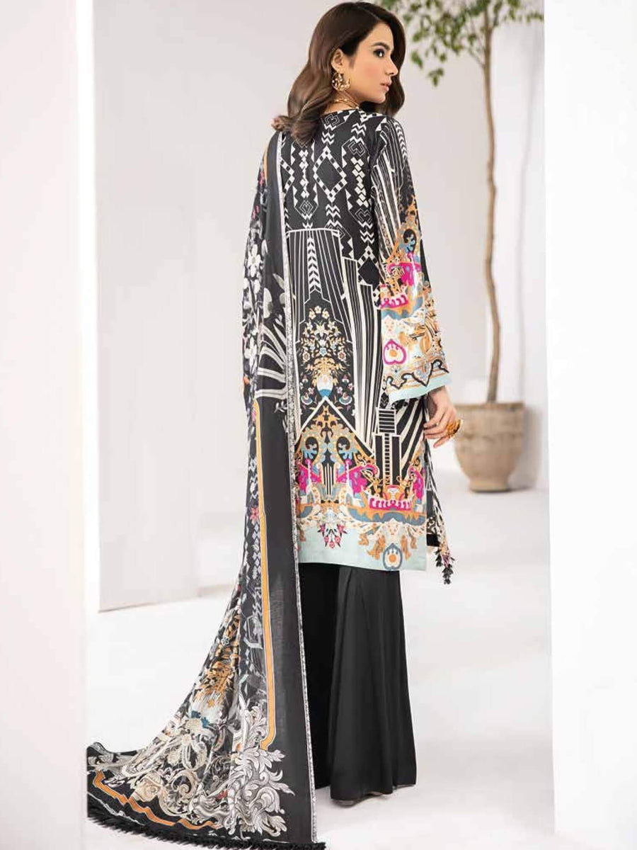 Ramsha Reet Fall Winter Embroidered Linen Unstitched 3pc Suit R-206 - FaisalFabrics.pk