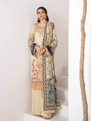 Ramsha Reet Fall Winter Embroidered Linen Unstitched 3pc Suit R-208 - FaisalFabrics.pk