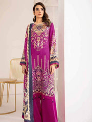 Ramsha Reet Fall Winter Embroidered Linen Unstitched 3pc Suit R-209 - FaisalFabrics.pk