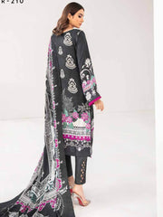 Ramsha Reet Fall Winter Embroidered Linen Unstitched 3pc Suit R-210 - FaisalFabrics.pk