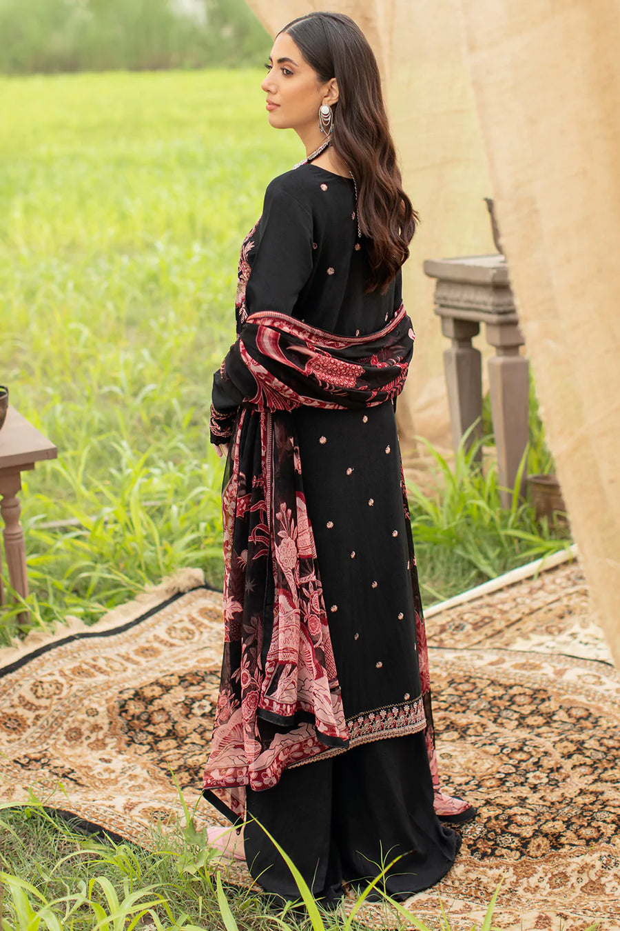Ramsha Reet Embroidered Luxury Karandi Unstitched 3Pc Suit R-601
