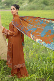 Ramsha Reet Embroidered Luxury Karandi Unstitched 3Pc Suit R-605