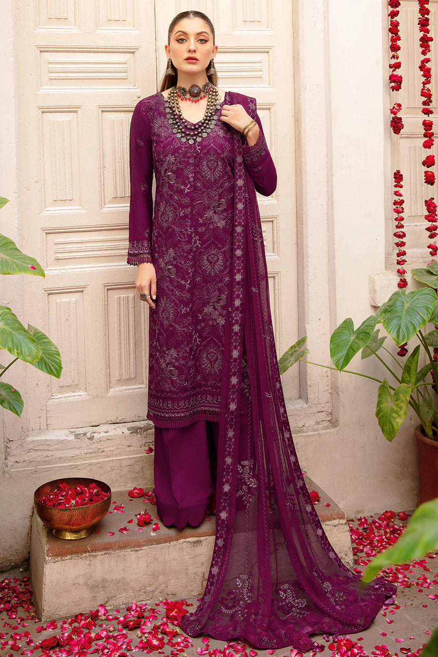 Ramsha Reet Vol-07 Embroidered Luxury Karandi Unstitched 3Pc R-703