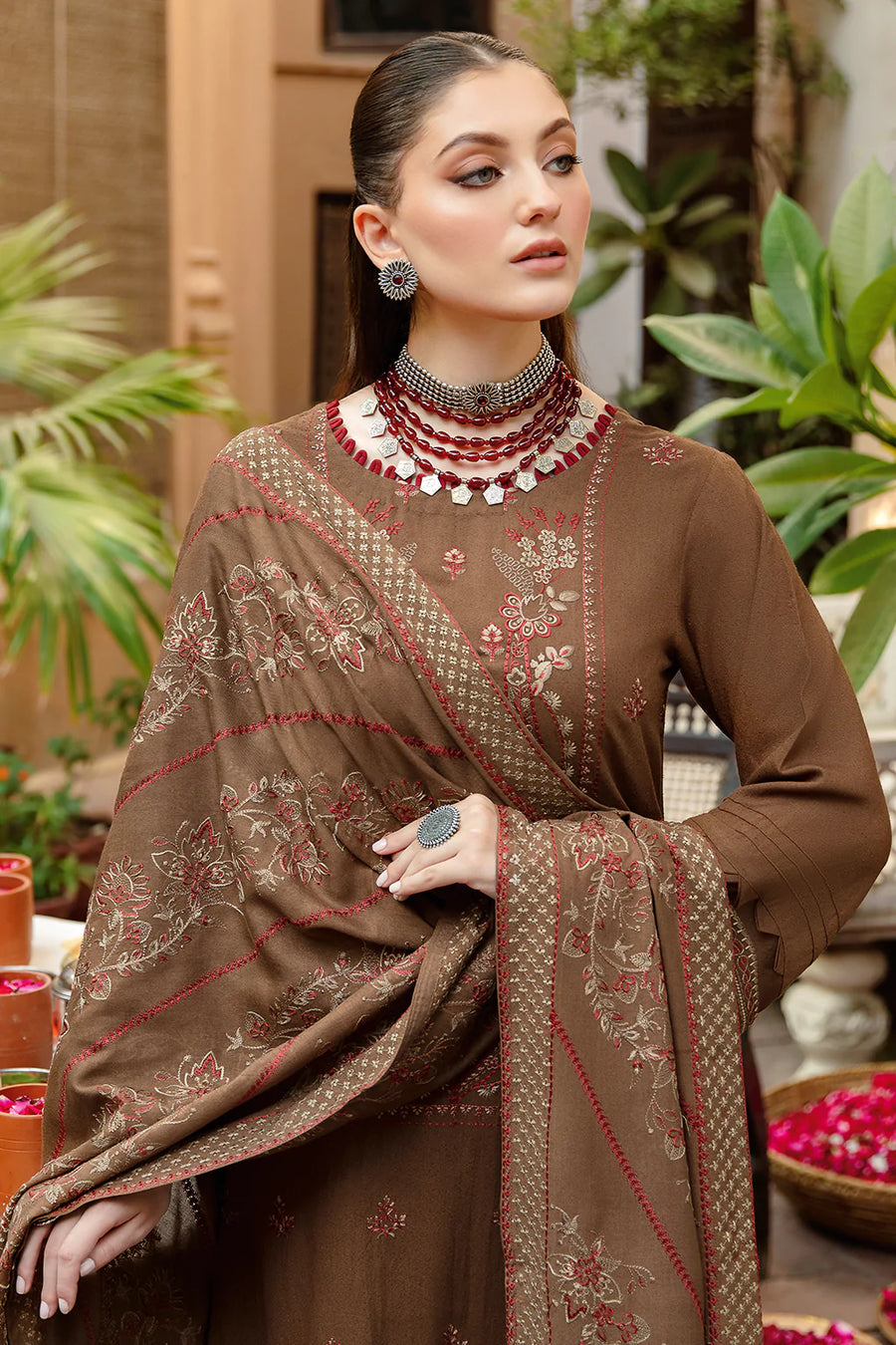 Ramsha Reet Vol-07 Embroidered Luxury Karandi Unstitched 3Pc R-706