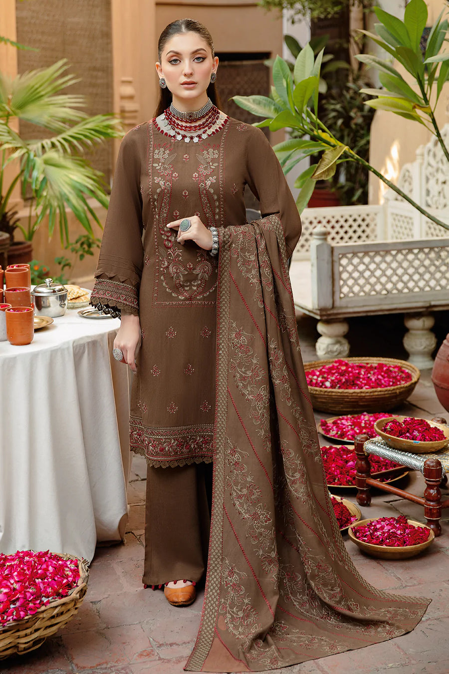 Ramsha Reet Vol-07 Embroidered Luxury Karandi Unstitched 3Pc R-706