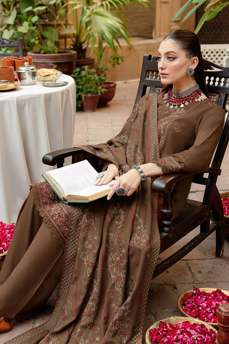 Ramsha Reet Vol-07 Embroidered Luxury Karandi Unstitched 3Pc R-706
