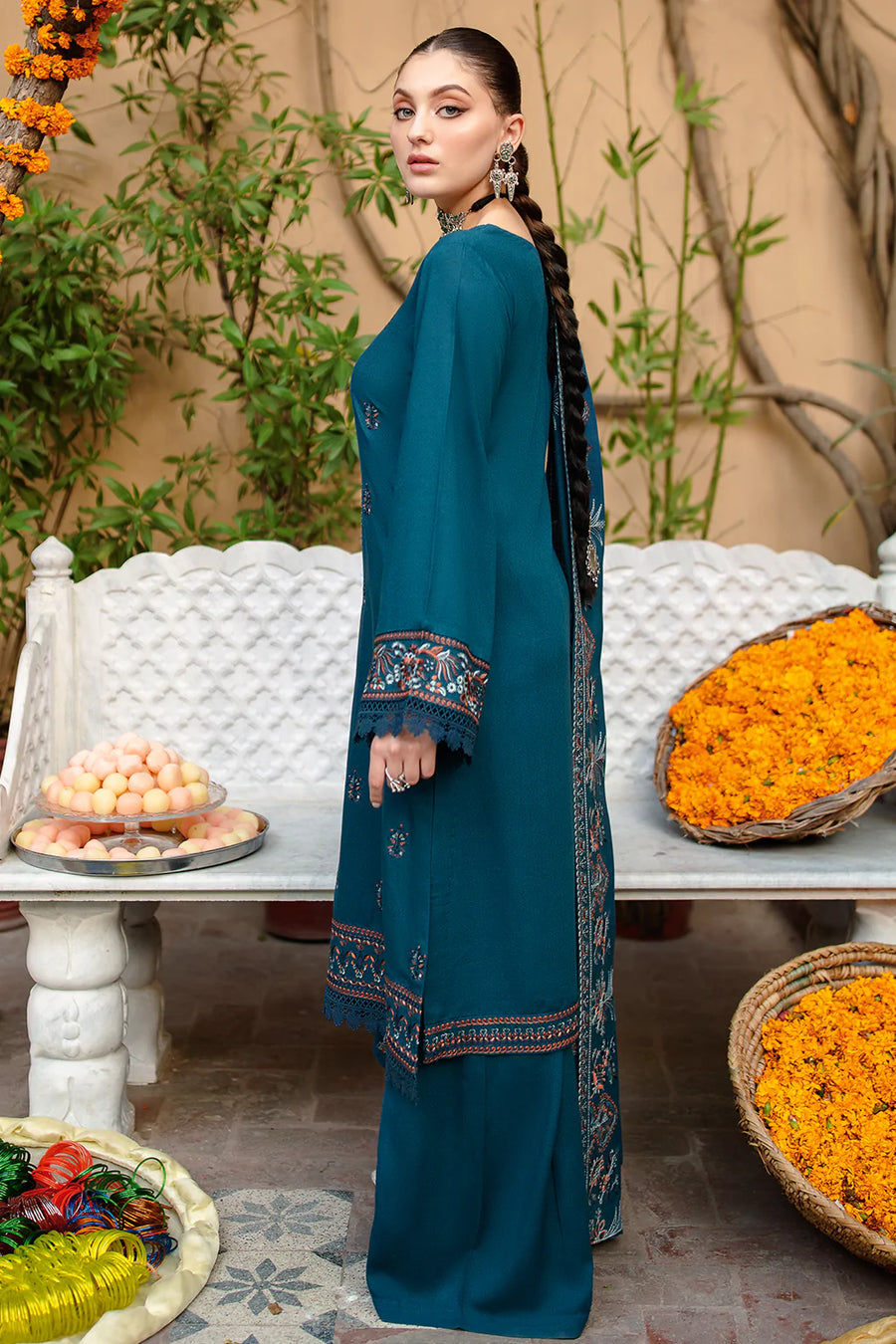 Ramsha Reet Vol-07 Embroidered Luxury Karandi Unstitched 3Pc R-707