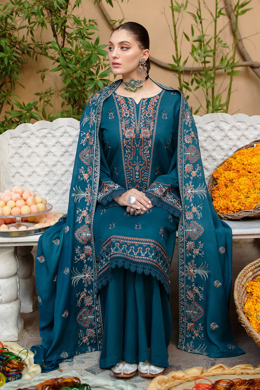 Ramsha Reet Vol-07 Embroidered Luxury Karandi Unstitched 3Pc R-707