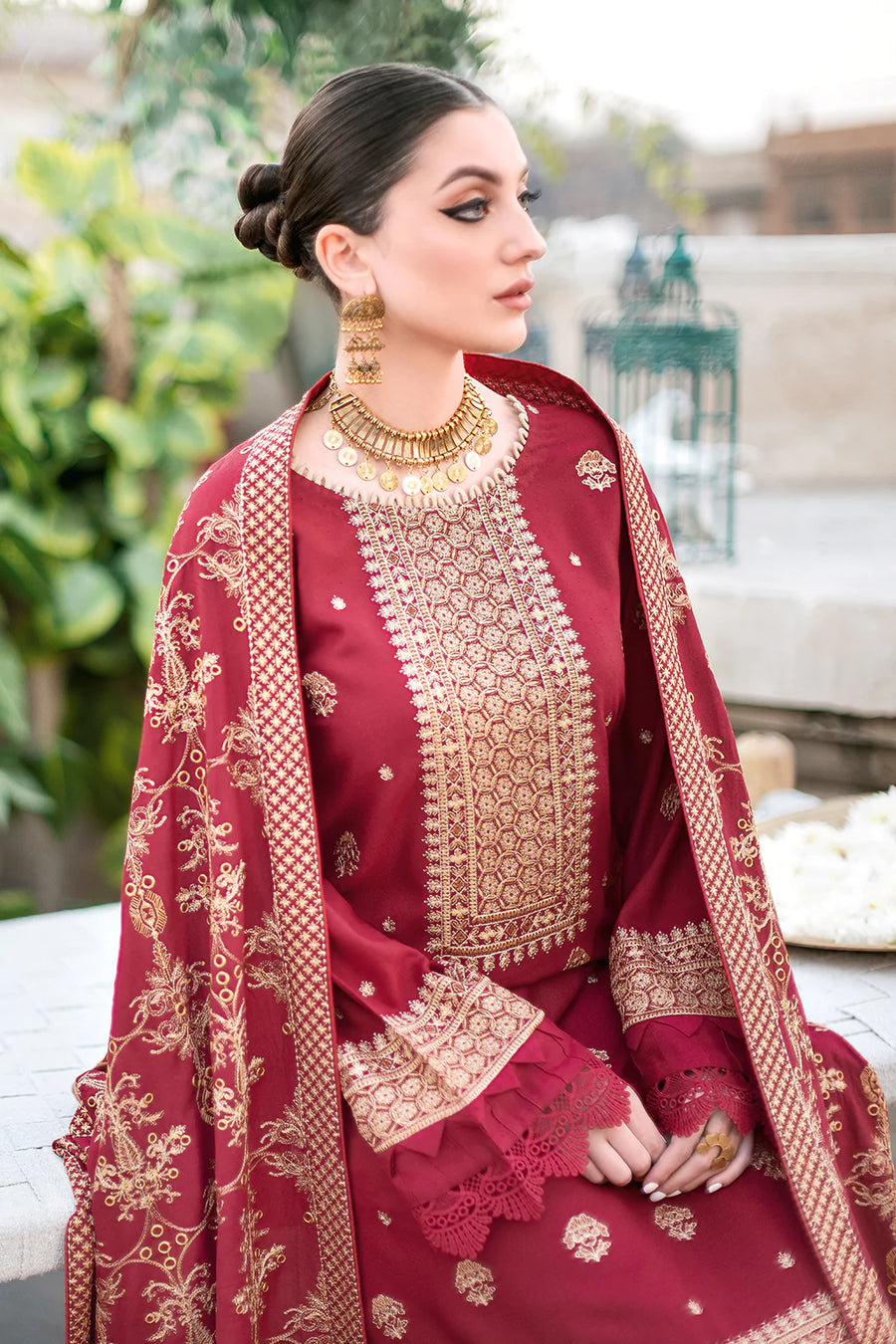 Ramsha Reet Vol-08 Embroidered Luxury Karandi Unstitched 3Pc R-802