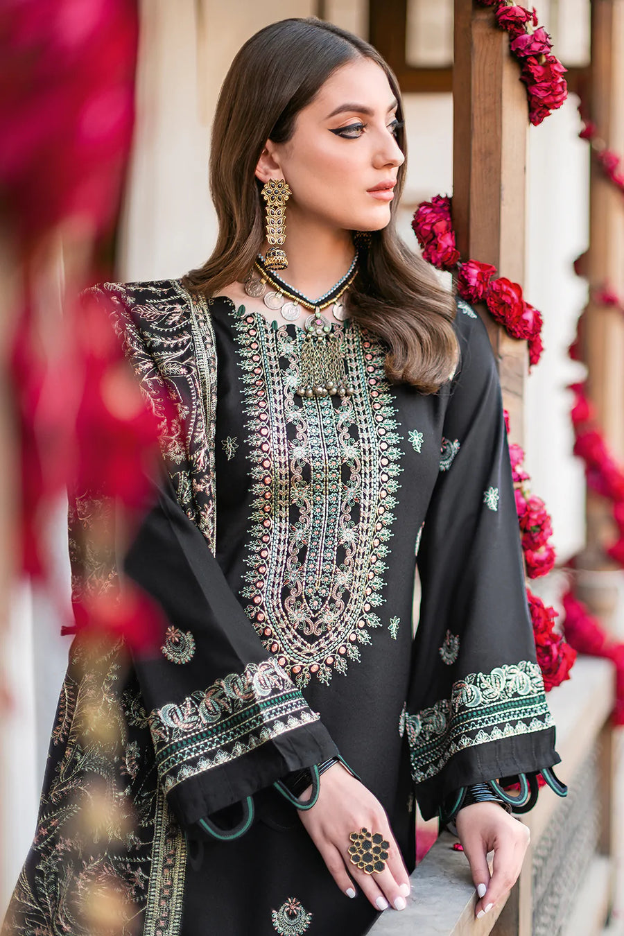 Ramsha Reet Vol-08 Embroidered Luxury Karandi Unstitched 3Pc R-803