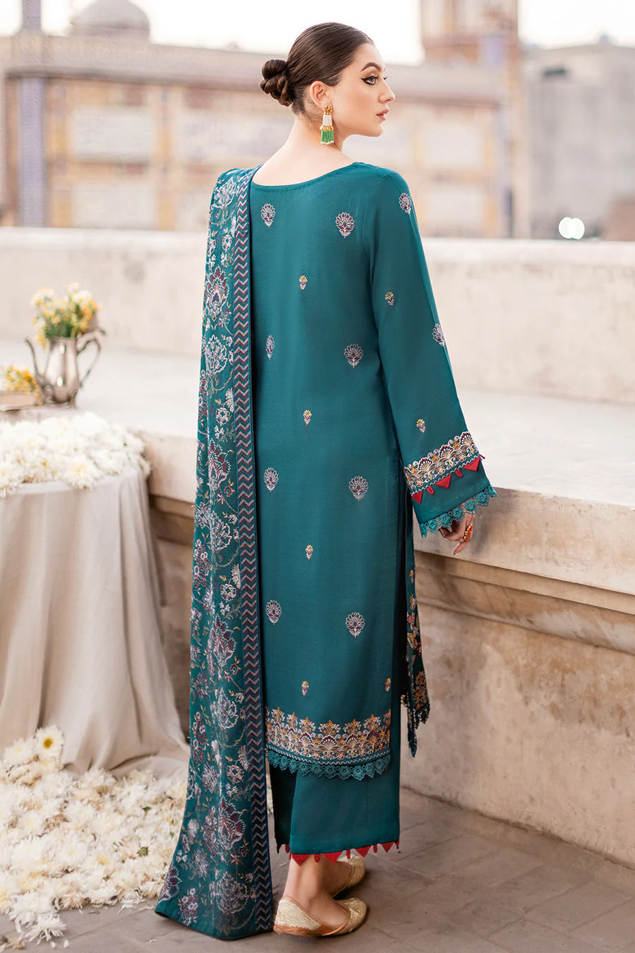 Ramsha Reet Vol-08 Embroidered Luxury Karandi Unstitched 3Pc R-804