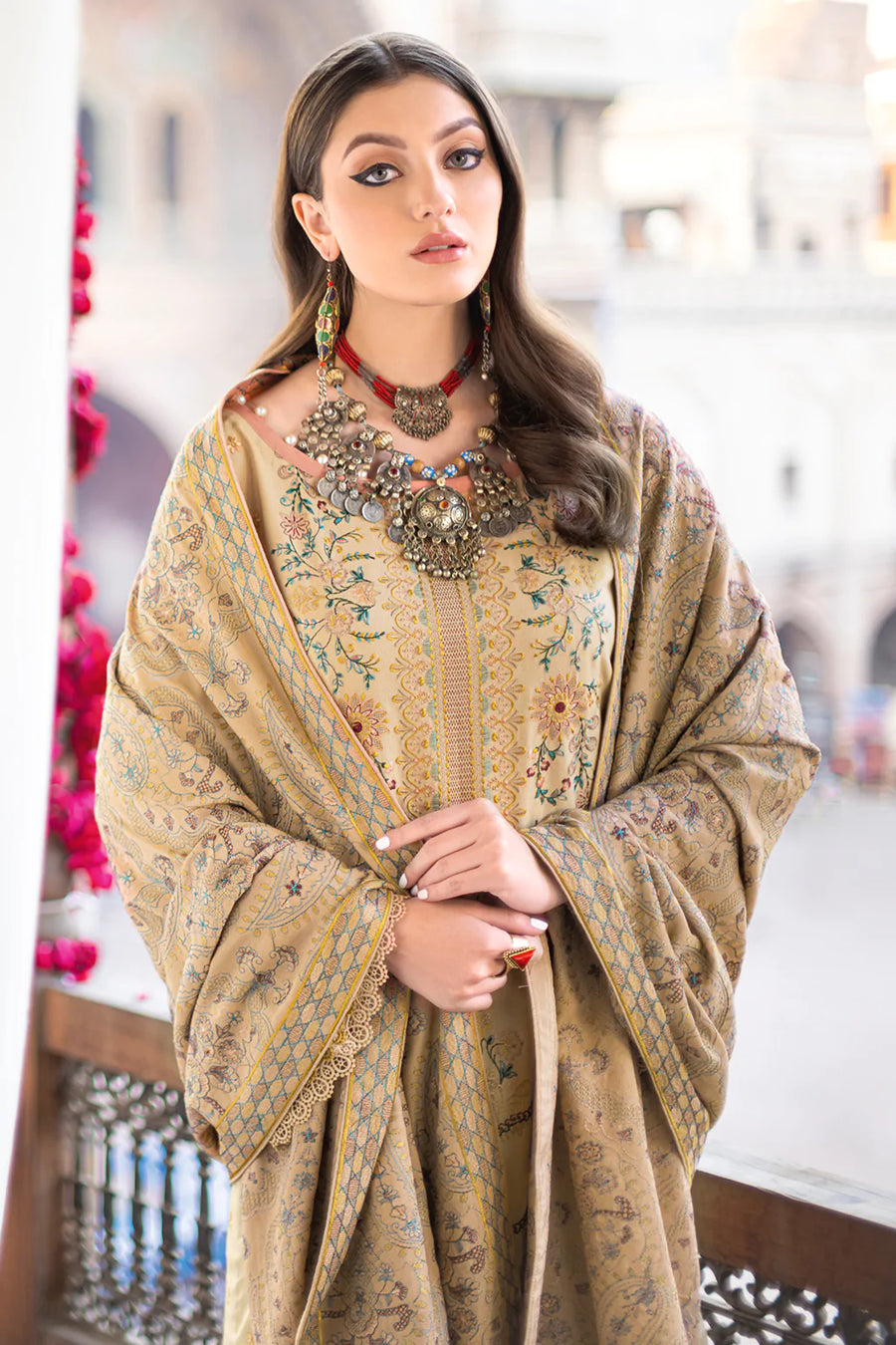Ramsha Reet Vol-08 Embroidered Luxury Karandi Unstitched 3Pc R-805