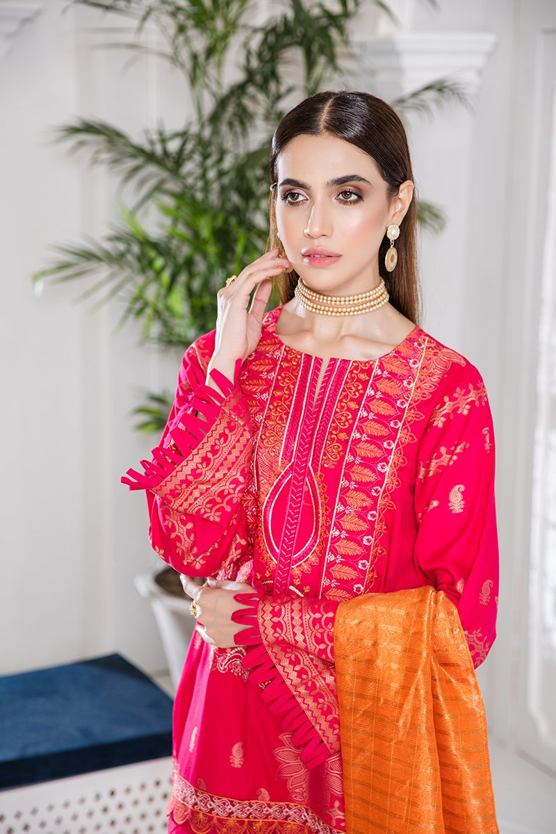 RAAYA Winter'21 Jacquard Linen Unstitched 3 Piece Suit D-11 NEVOIR - FaisalFabrics.pk