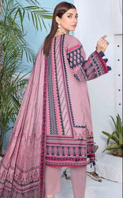 Rashk e Qamar Unstitched Digital Printed Slub Lawn 3Pc Suit REQ-03