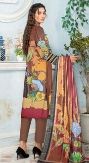 Rashk e Qamar Unstitched Digital Printed Lawn 3Pc Suit REQ-05