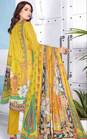 Rashk e Qamar Unstitched Digital Printed Slub Lawn 3Pc Suit REQ-12
