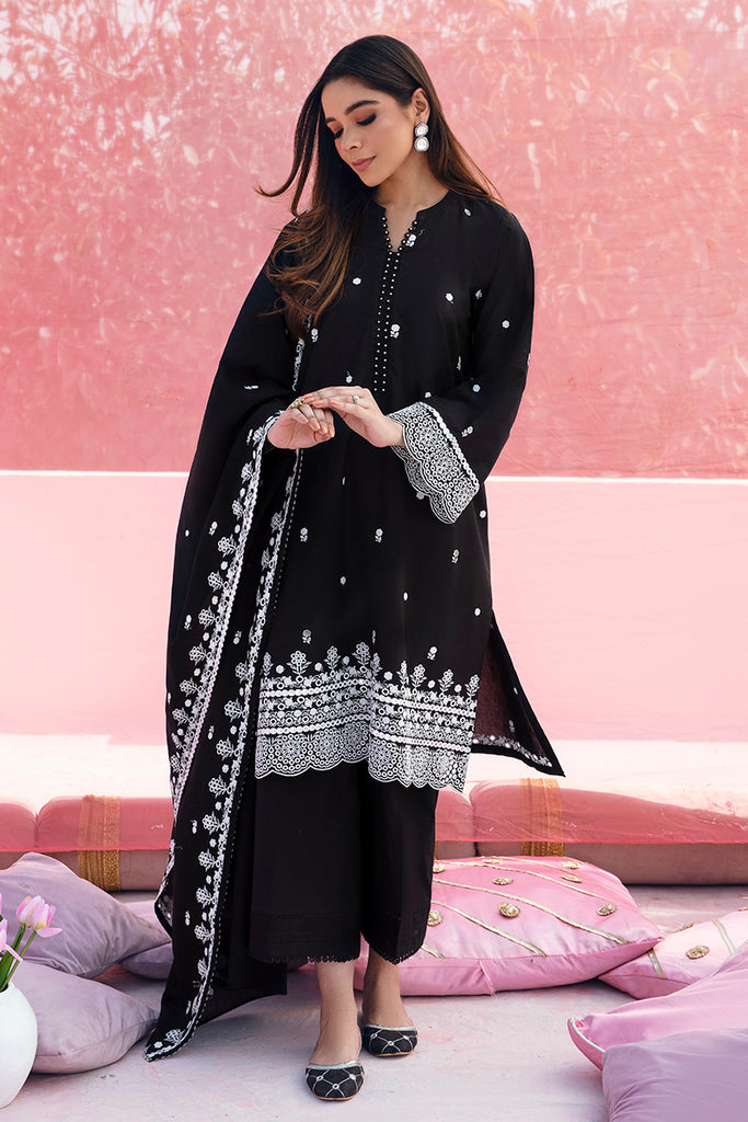 Cross Stitch Mahiri Embroidered Lawn Unstitched 3Pc Suit - RAVEN BLOOM