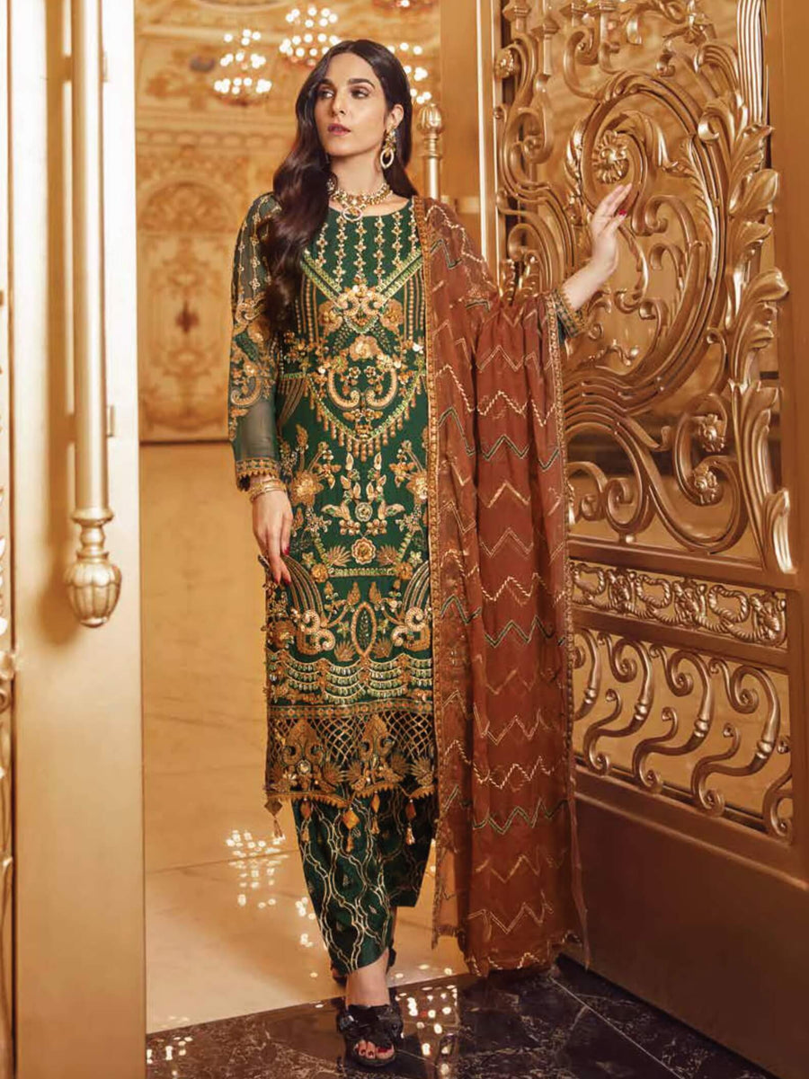 Emaan Adeel Belle Robe Wedding Edition Embroidered 3Pc Suit BR-07 - FaisalFabrics.pk