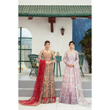 DAHAB by Sumaria’s Couture Festive Unstitched 3Pc Suit D-03 Red Poppy