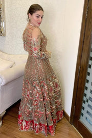 DAHAB by Sumaria’s Couture Festive Unstitched 3Pc Suit D-03 Red Poppy